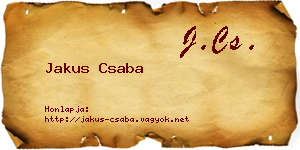 Jakus Csaba névjegykártya